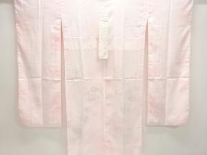 流水に菊・牡丹模様織出し単衣振袖用長襦袢